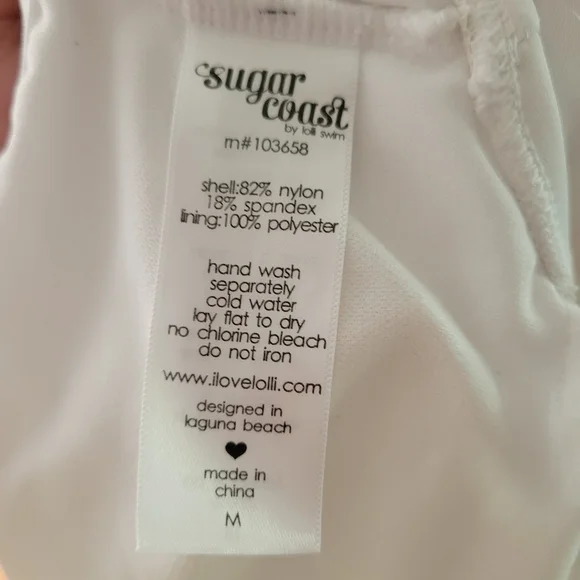 SUGAR Coast White Ruffled Swimsuit - Picture 8 of 12